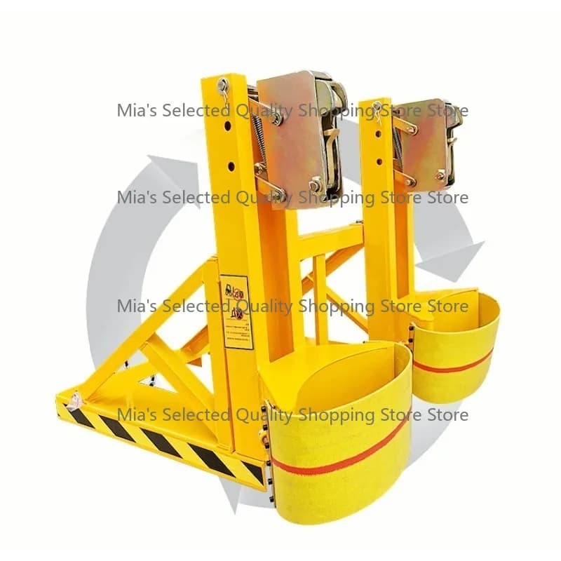 Forklift Two Drum Lifting Clamp Compatible with Iron Or Plastic Drums Forklift Drum Clamp Attachment for Easy Material Handling
