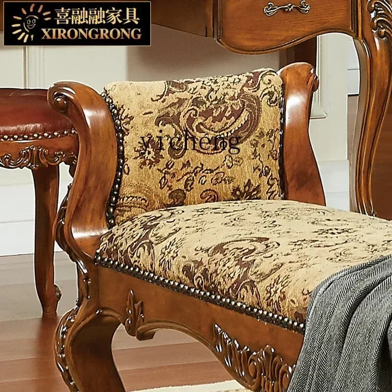 DSA Country Solid Wood Bedside Stool Small Sofa Fabric Bedside Stool Bedroom Bed Tatami Stool