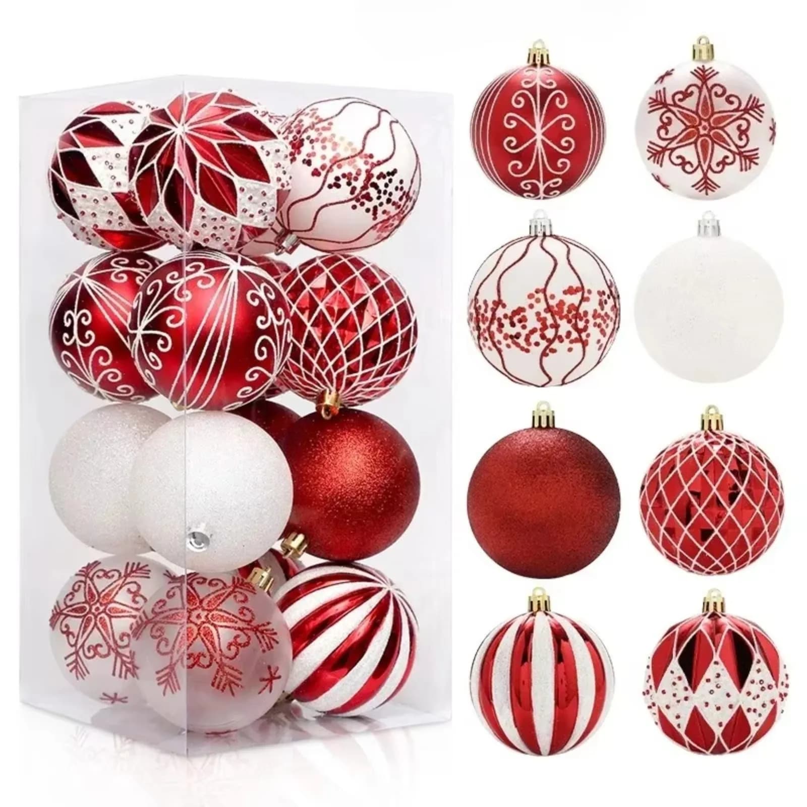 Christmas Ball Ornaments Colorful Santa Claus Hanging Baubles Shatterproof Tree Decorations Holiday Parties House Deco Christmas