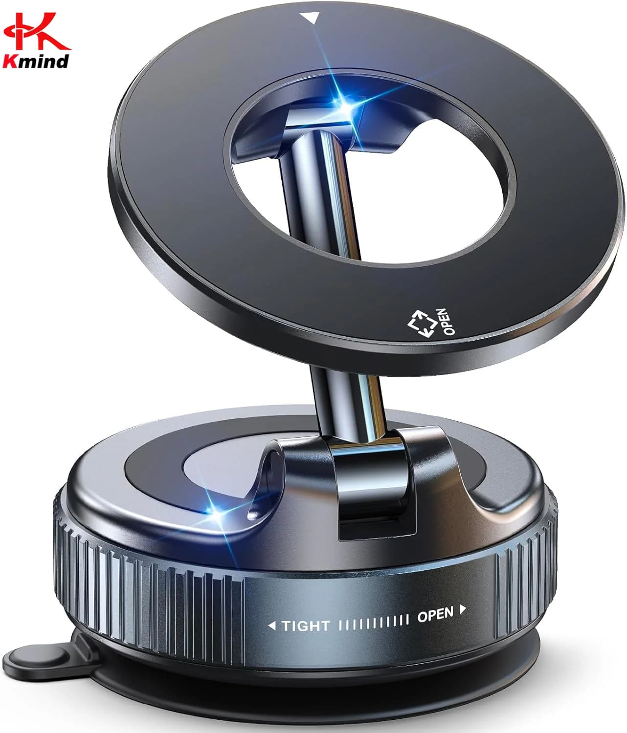 Vacuum Magnetic Phone Holder for Car, Magsafe Suction Cup Phone Holder, 360 ° Adjustable Magnetic Phone Holder, Foldable
