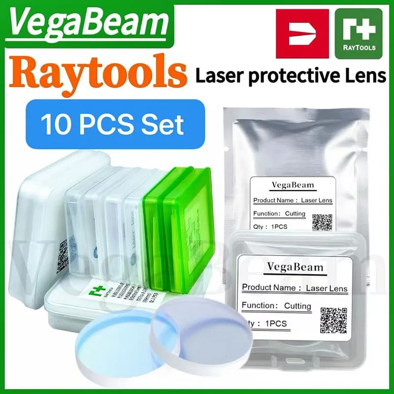 10 PCS Set Raytools Original Protective Lens 37x7mm Laser Optical Protection Windows 27.9x4.1mm 211LCG0020 Fiber Cut Head Parts