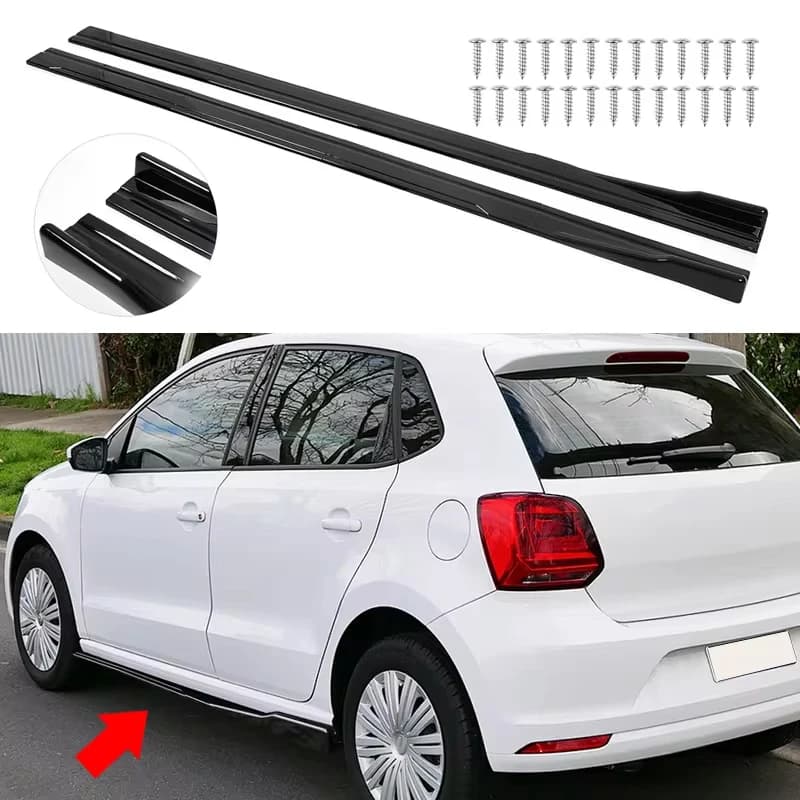 For Volkswagen VW Accessories Polo 6R Golf 4 5 6 7 Gti Gtd Passat B6 B8 Car Side Skirt Extension Rocker Panel Splitters Diffuser