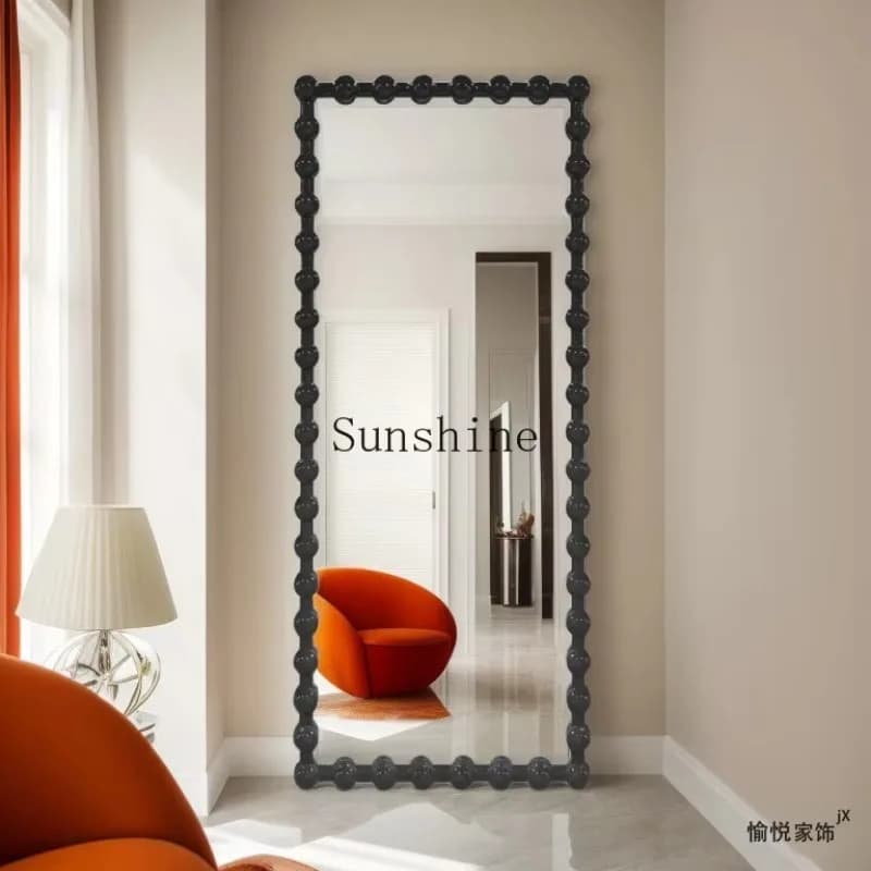 French retro clothing store dressing wall wall wall high-end floor mirror  FT
