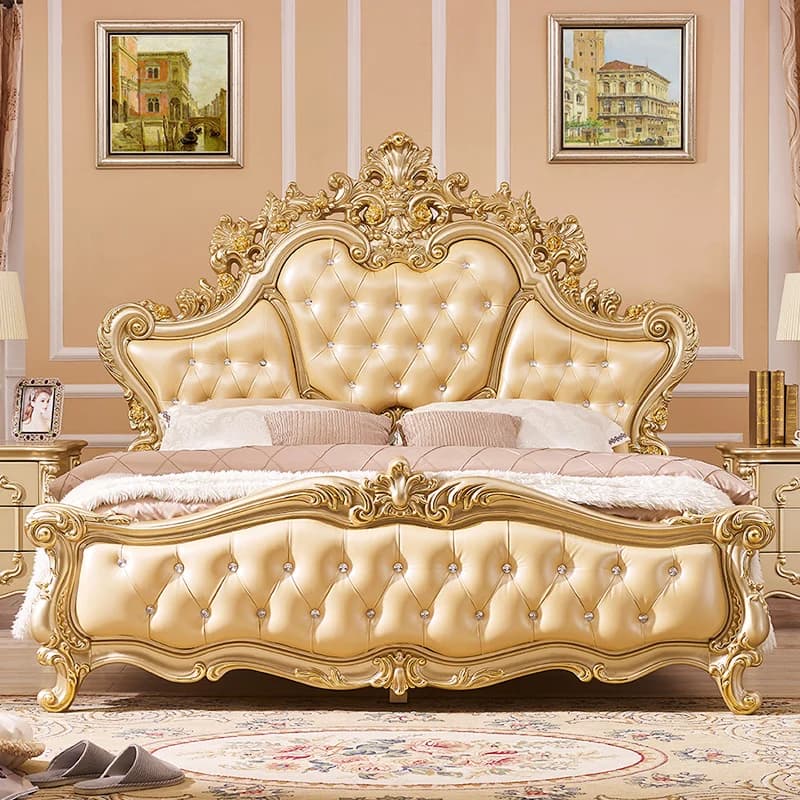Gold Normal Double Bed Decoration Australia Soft Wooden Japanese Double Bed Luxury Modern Storage Cama Matrimonial Furniture