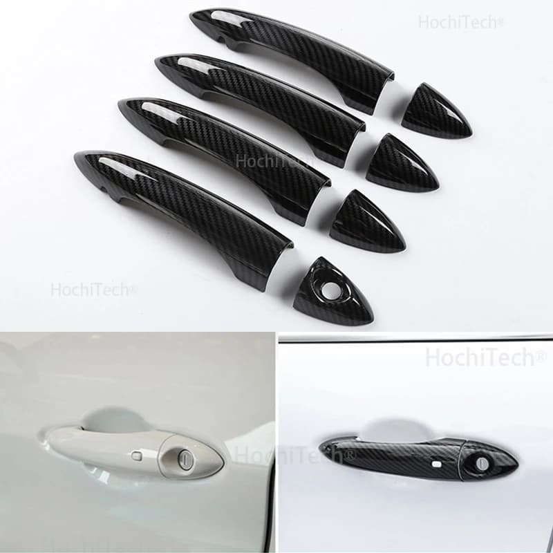 For Alfa Romeo Giulia 952 Stelvio 949 2015 2016 2017 2018 2019 2020 Car Door Handle Cover Trim Smart Key Hole REAL Carbon Fiber