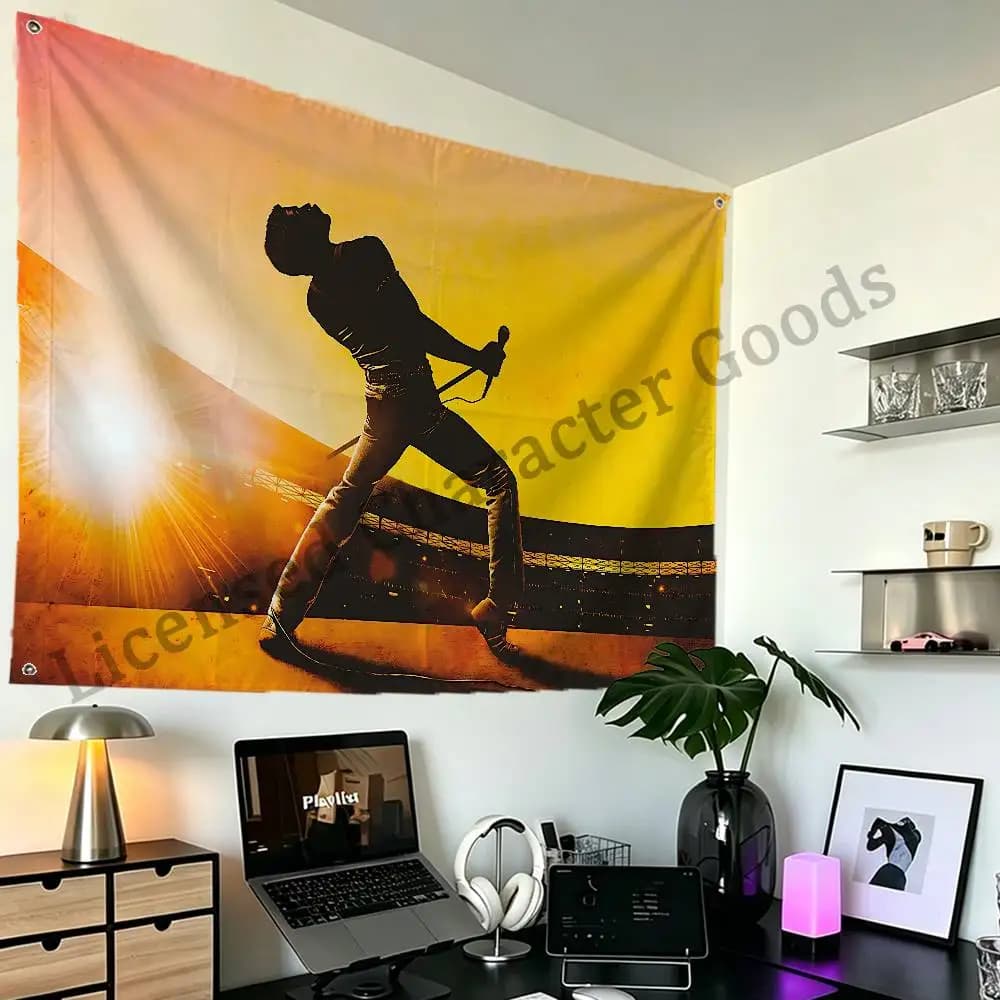 B-BohemianS R-RhapsodyS Flag Trendy Printed Extra Large Size Festival Party Garden Decor Accessory Hanging Banner