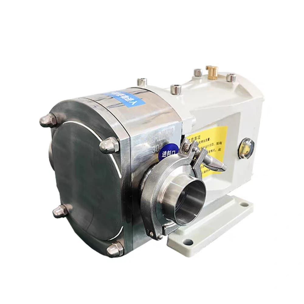 High viscosity sanitary grade rotor cam pump head syrup fluid transfer pump positive displacement rotor gear pump head