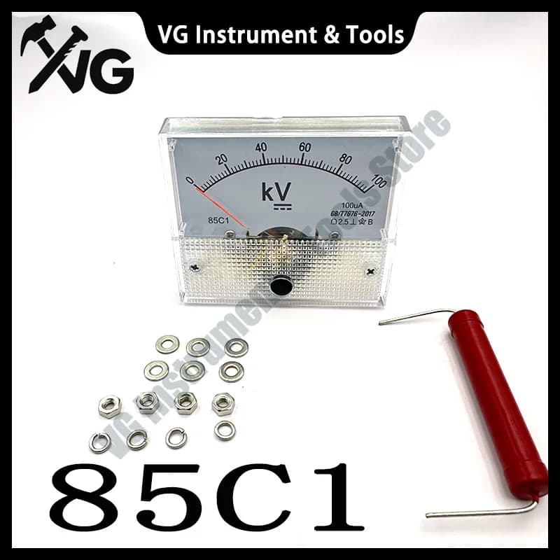 Pointer Type DC Voltmeter 85C1 – 5KV/10KV/15KV/20KV/30KV/50KV/100KV High Voltage Voltmeter with Built-in High Voltage Resistor