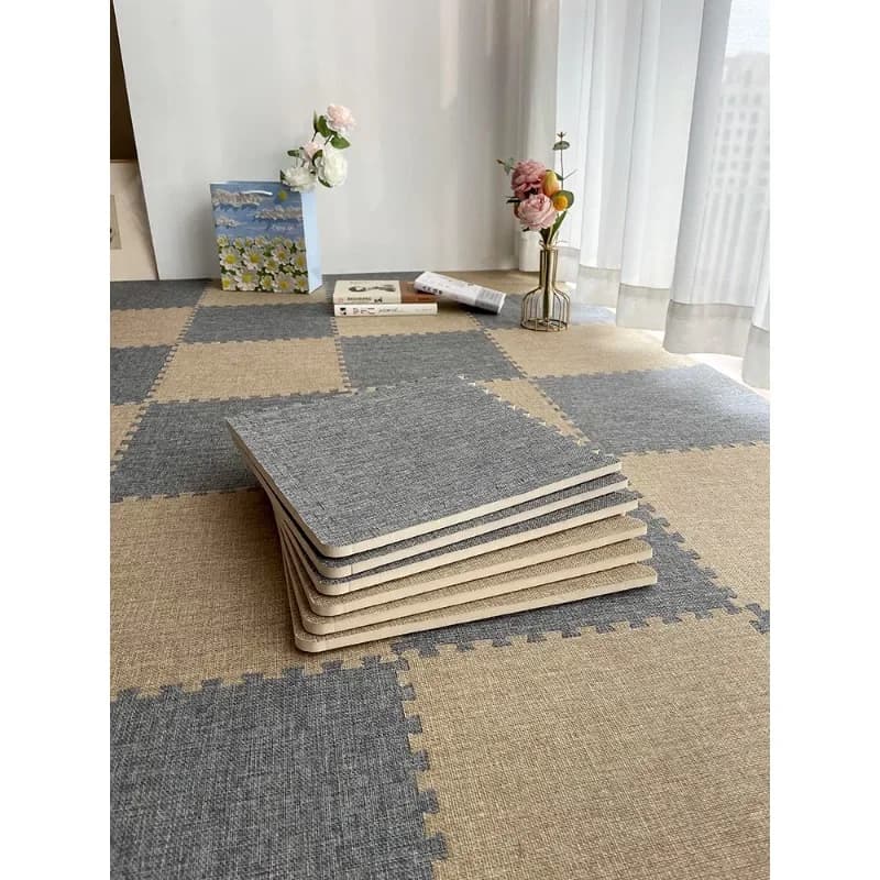 Room bedside foam cushion floor mat bedroom carpet dirt-resistant boys dormitory full floor puzzle floor mat free care
