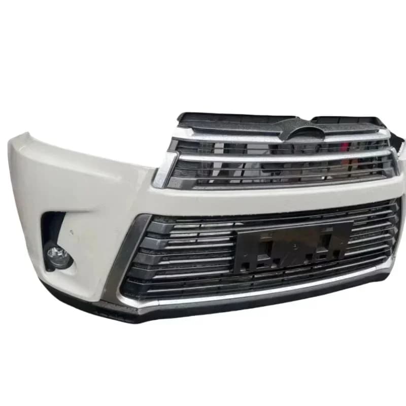 Complete front bumper assembly for Highlander Front Nozzle with Gasson fog lamp hood fender removal parts