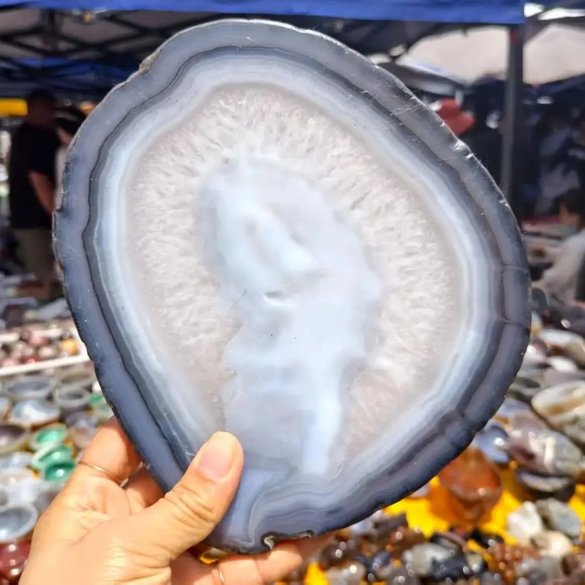 Natural Formed!Agate Disc, Crystal Quartz Ore Slice, Mineral, Reiki, Healing, Coaster