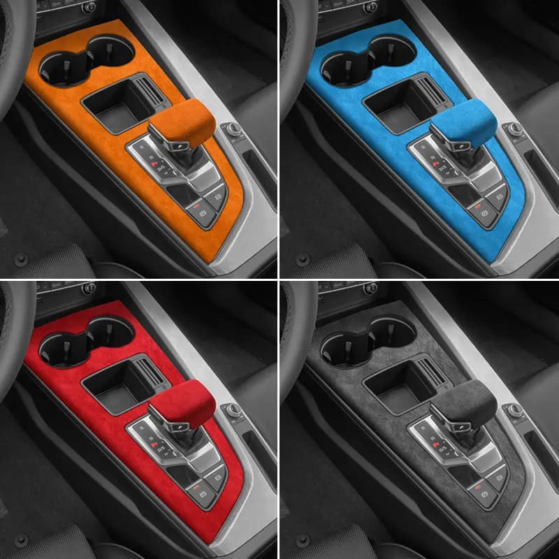 Made of Alcantara For Audi A4 S4 (2016-) A4L A5 S5 (2017-) Car Center Console Panel & Gear Shift Cover Interior Tuning Accessory