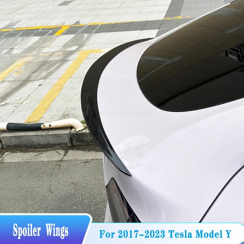 For 2017-2023 Tesla Model Y Rear Trunk Spoiler Lip Wings High Quality ABS Plastic Car Exterior Tuning Trim Body Kit Accessories