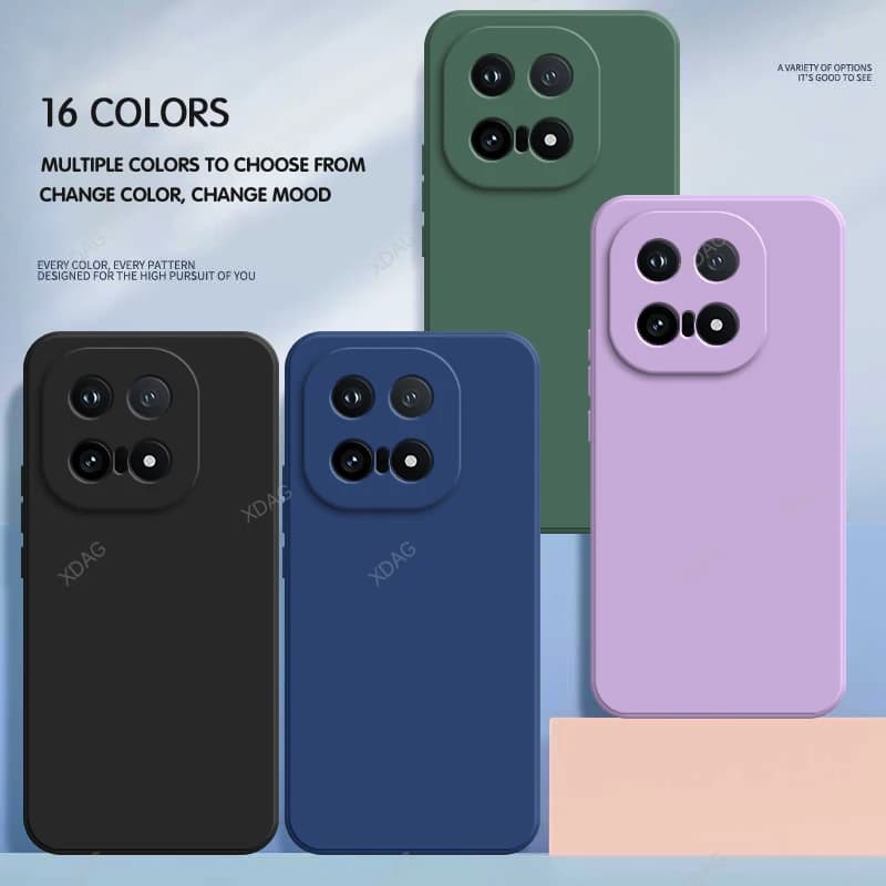 Original Funda for iQOO 15 5G Phone Case Liquid Silicone Back Cover Lens Protection Square Simple Design Shell Internal Flocking