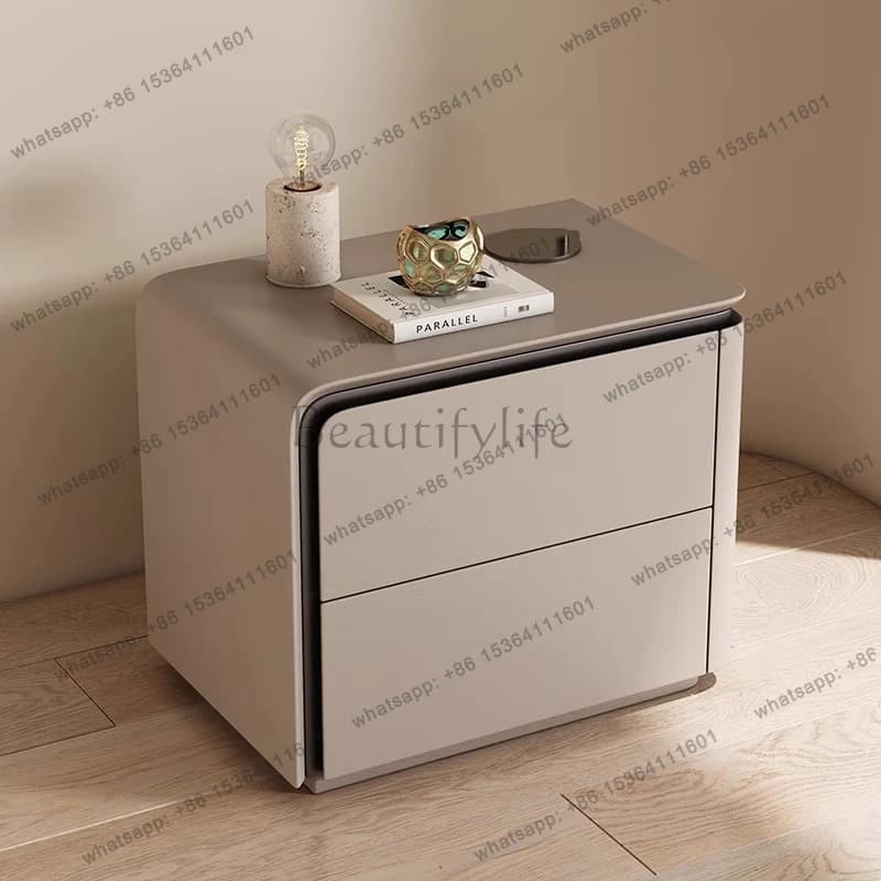 Simple Modern Night Table Storage Nordic Aesthetic Luxury Nightstand Trendy Drawer Home Mesitas De Noche Bedroom Furniture