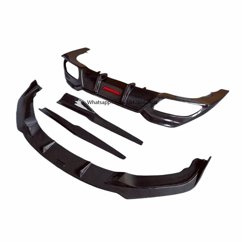 for the 8-series G14 G15 G16 T Style Carbon Fiber Carbon Fiber Front Lip Edge Side Skirts LED Lights Rear Diffuser Body Kit