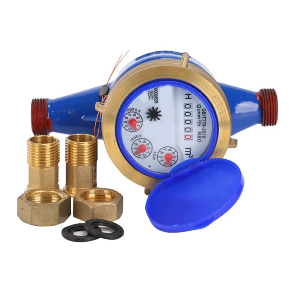 DN15 mechanical digital water meter smart type with pressure resistant construction and scratch resistant glass for home use