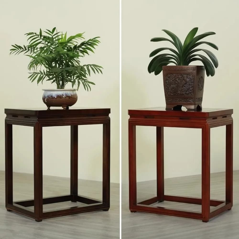 Flower shelf floor-to-ceiling Zen wood new Chinese style antique solid wood flower several strange stone bonsai fish tank rack
