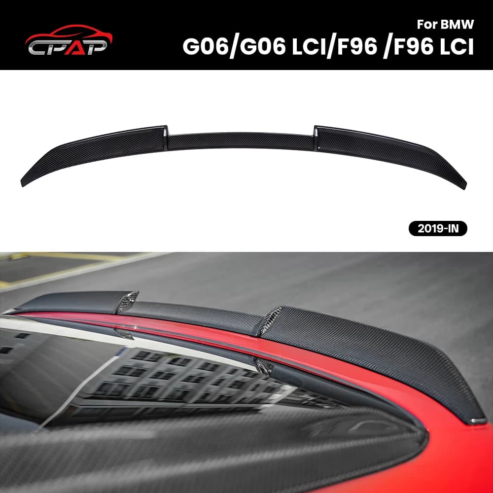 Real Dry Carbon Fiber Rear Trunk Roof Spoiler Boot Wing For BMW X6 G06/G06 LCI X6M F96/F96 LCI MP Style 2019-IN