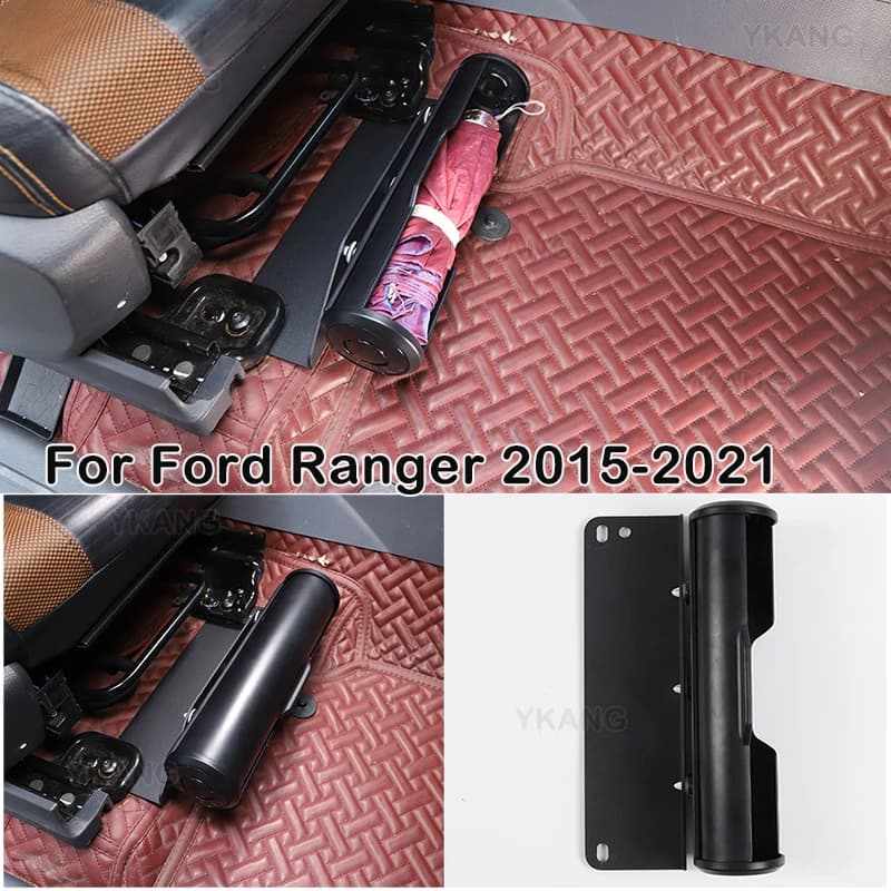 For Ford Ranger 2015-2021 Car Umbrella Organizer Bucket Car Co-pilot Seat Umbrella Storage Box Rack Holder Aluminum alloy