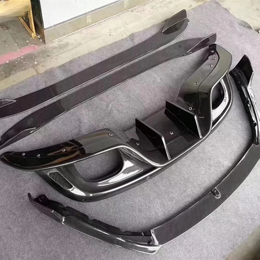 Suitable for Jaguar F-TYPE 20013-16 Body Kit Upgrading with Carbon Fiber Front Lip Side Skirts Four Out Rear Diffuser