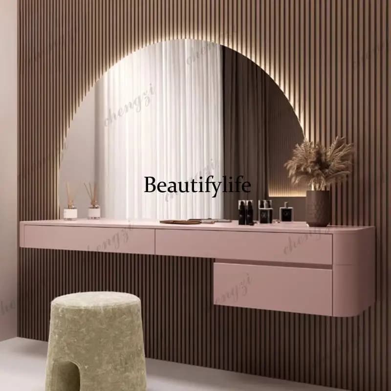 Simple Makeup Table Natural Nordic Lounges Bedroom Dressing Table Drawers Mirror Coiffeuse Chambre Furniture For Home