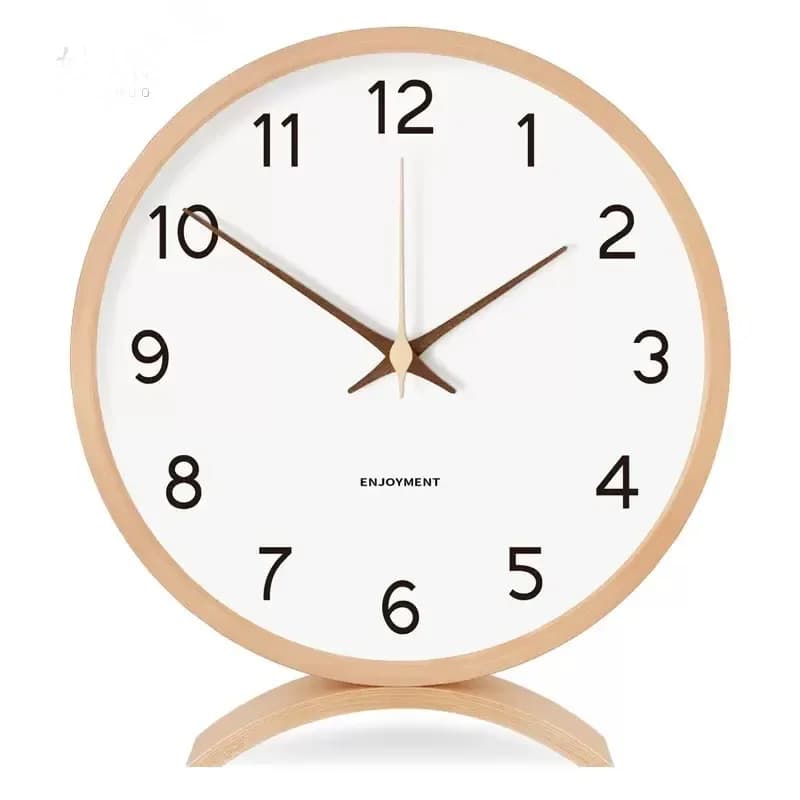 Modern Desk Clock Wood Color Clock Black Walnut Desk Clock Home Desktop Home Decoration Gift