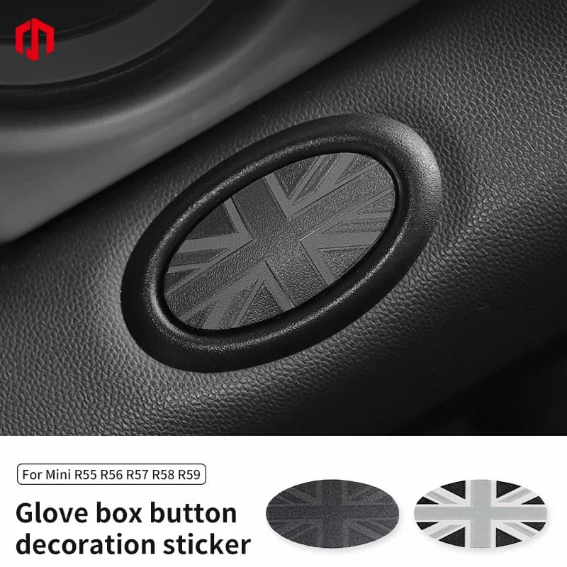 Co-pilot Storage Box Button PU Leather Sticker For Mini Cooper R56 R55 R57 R58 R59 Car Interior Sticker Accessories