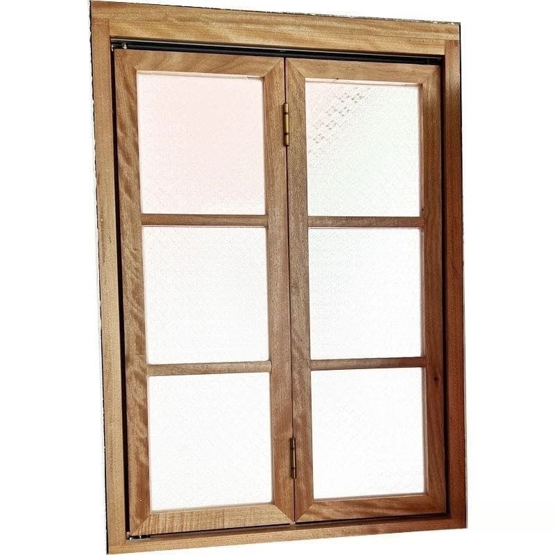 Window interior Japanese log window sliding up glass window log partition wall