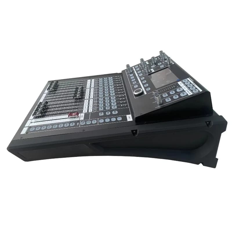 Professional 16-Channel Digital Audio Mixer with Touch Screen USB DJ Sound System 5-Band Console Video Lighting for Events Metal