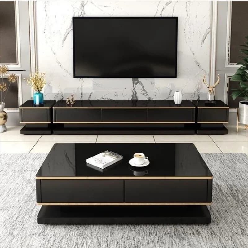 Classic Design Black Tv Cabinet Simple European Japanese Modern Tv Stands Living Room Unique Mueble Televisor Furniture Home