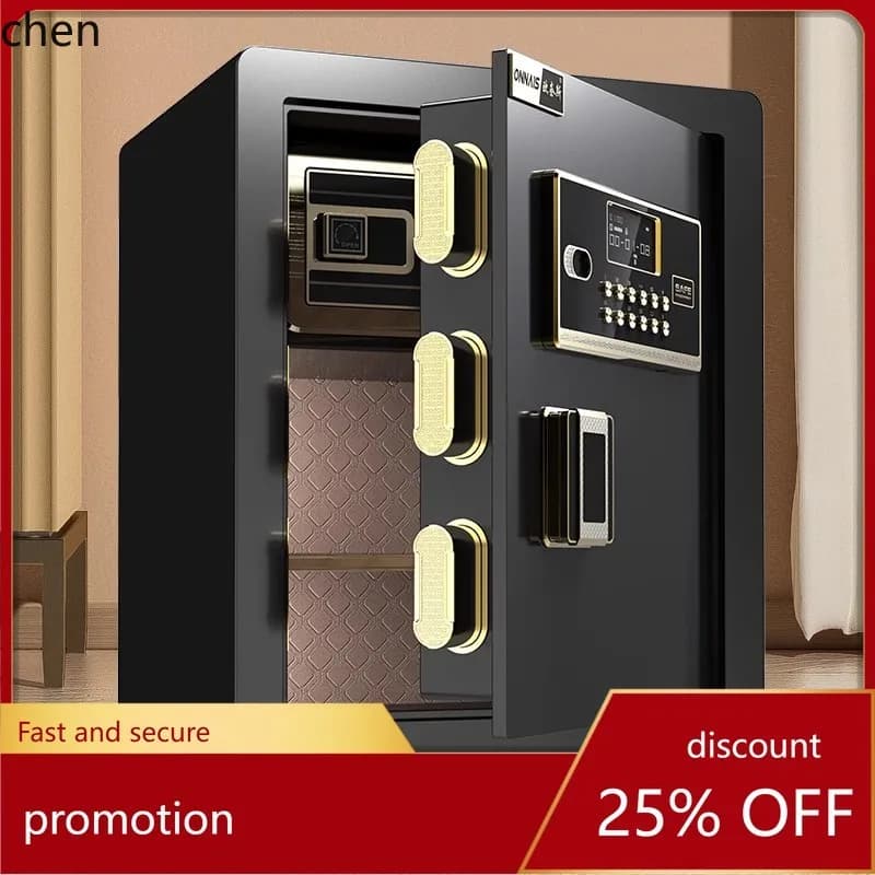 HT Cross-Border Safe Small Fingerprint Safe 45/60CM Anti-Theft Office Safe Bedside Storage Box