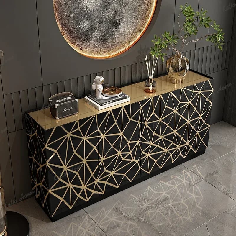 YJ Luxury Fashion Living Room Cabinets Organizer Wine Cupboard Storage Cabinet Showcases Entrance Armario De Ropa Home Furniture