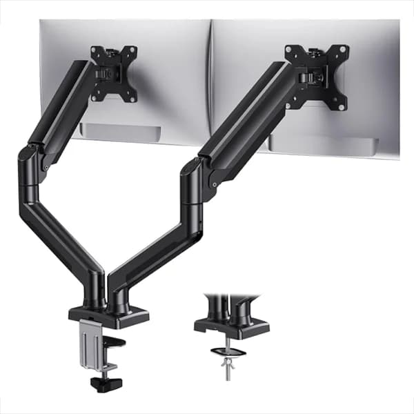 Articulating Screen Adjustable Double Dual Monitor Arm Stand Computer Desktop Skill Tech Vertical Dental Arm Profile