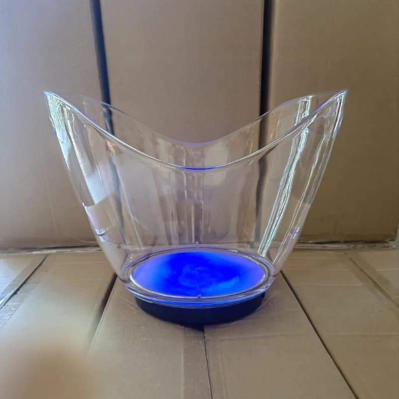 LED luminous ice bucket 4L battery colorful beer champagne special ice bucket, bar ingot ice bucket