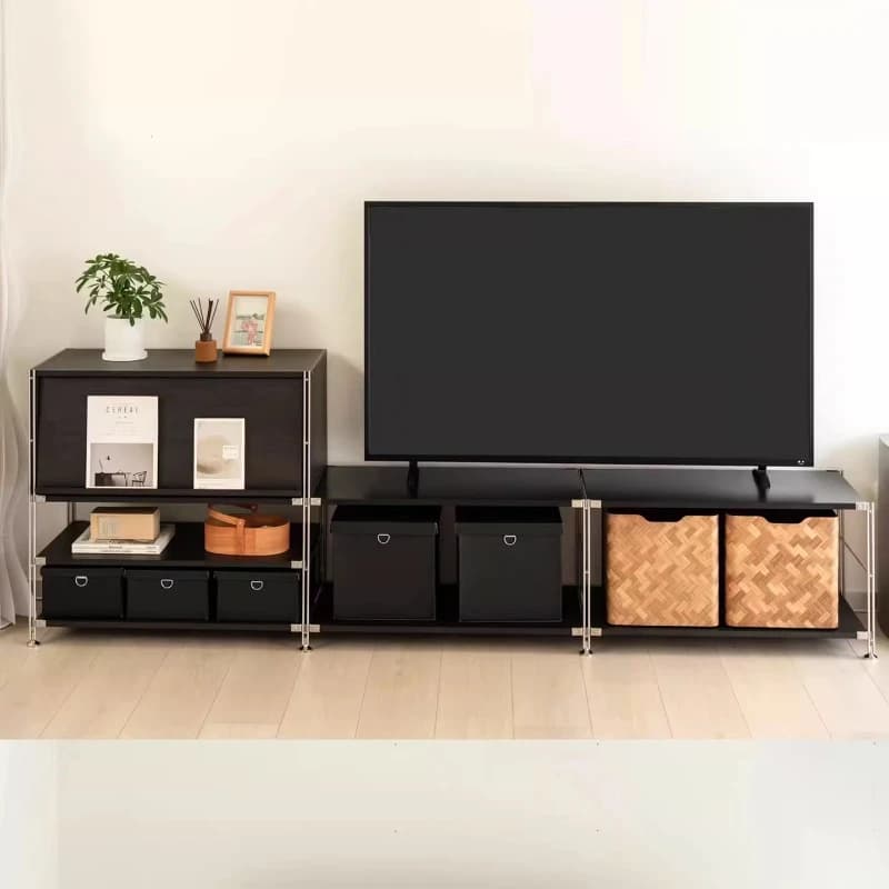 Luxury Storage Tv Cabinet Interior Black Benches Tv Cabinet Designer Entertainment Mueble Tv Flotante Living Room Furniture