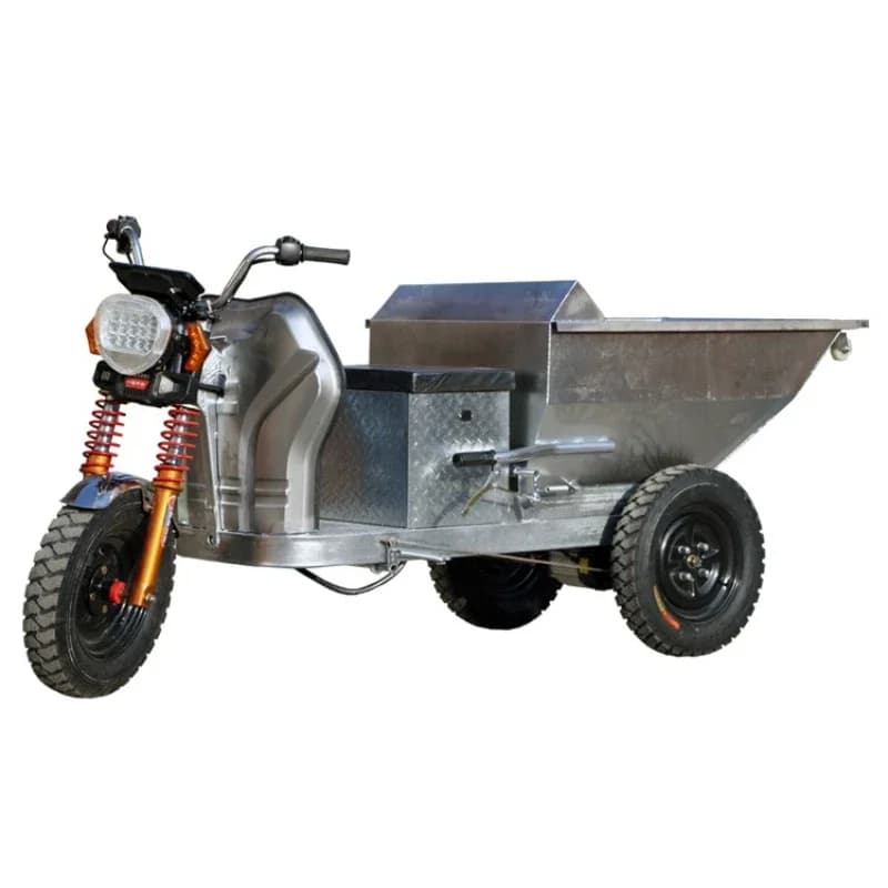 Tricycle, electric stainless steel frame, small dump truck