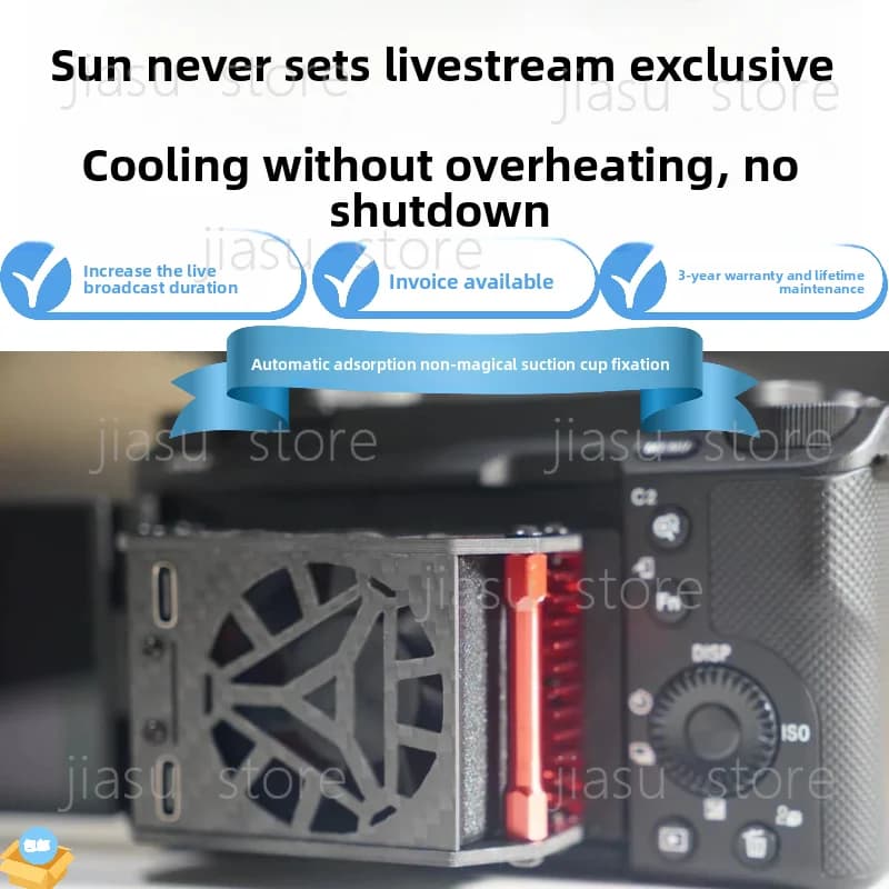 Live radiator A7M4 A7C A7S3 ZVE1ZVE10 XT4 R5 R6 camera cooling