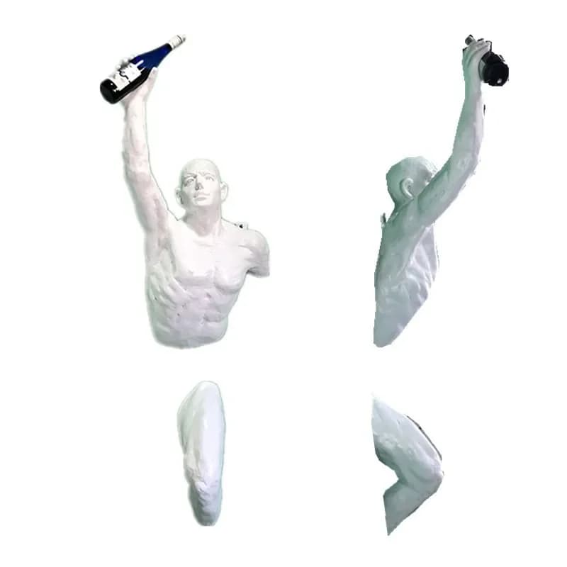 Pub BBQ Hot Pot Restaurant KTV Restaurant Wall Soft Decoration FRP Sculpture 3D Model Character Wall Decoration
