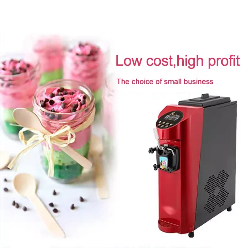 Commercial Ice Cream Machine Commercial Soft Serve Ice Cream Making Machine 220v Small Mini Soft Ice Cream Maker