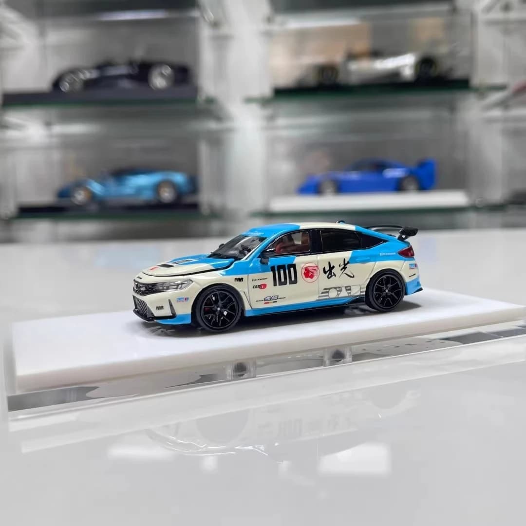 FOR Civic Type R FL5 light  car model 1:64 Alloy material ornaments for collection display and appreciation