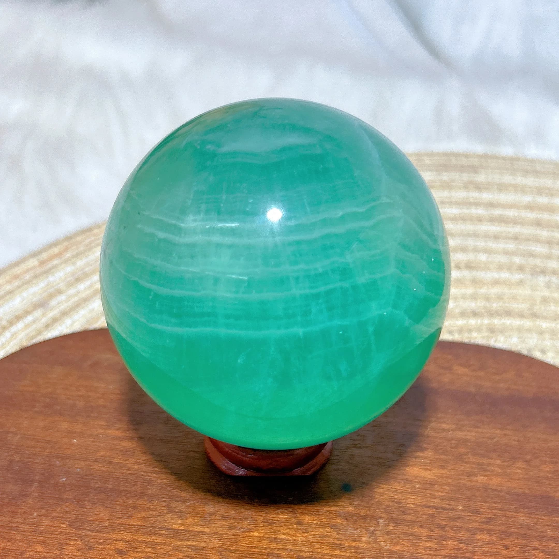 Healing Natural Crystal Lake Blue Fluorite Sphere Polished Ball Spiritual Gemstone Obelisk Mineral Home Decoration Gift