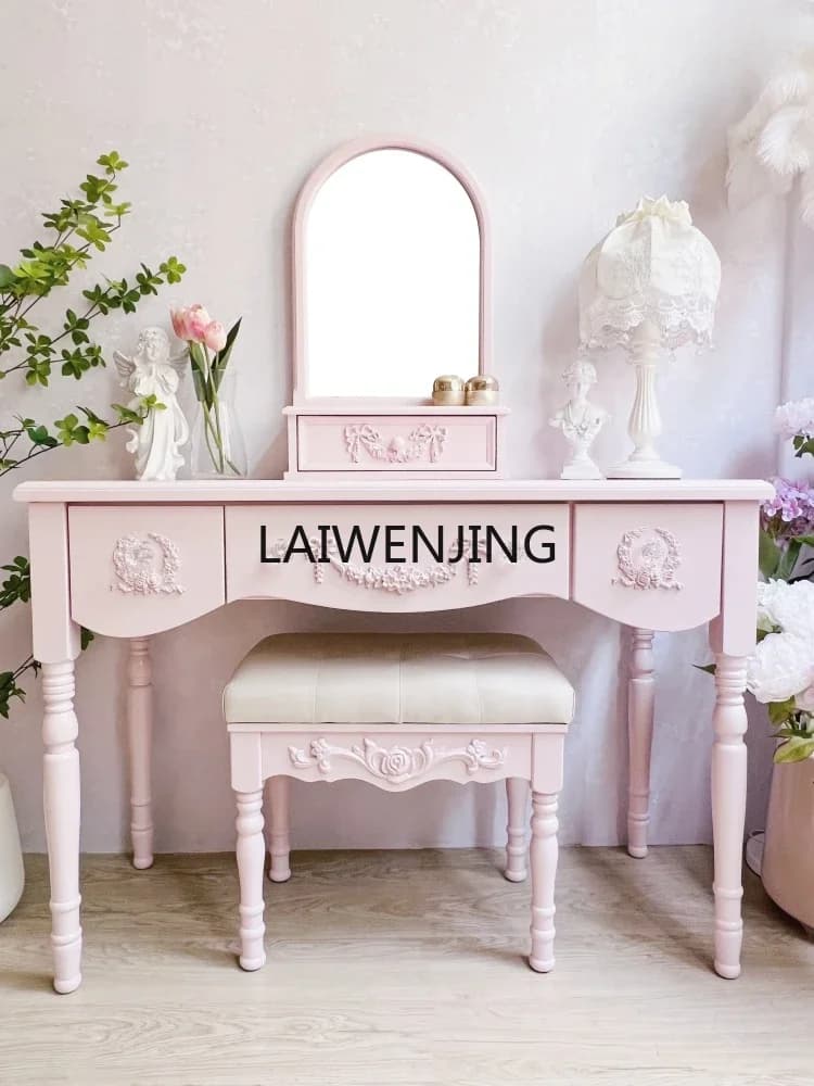 SGF carved solid wood princess makeup table makeup table desk table