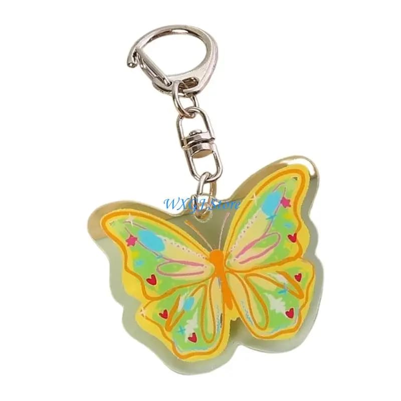 37JE Decorative Butterfly Rings for Automotive Keys Handbag Ornaments Phone Case Decoration Accessories Gift for Friend