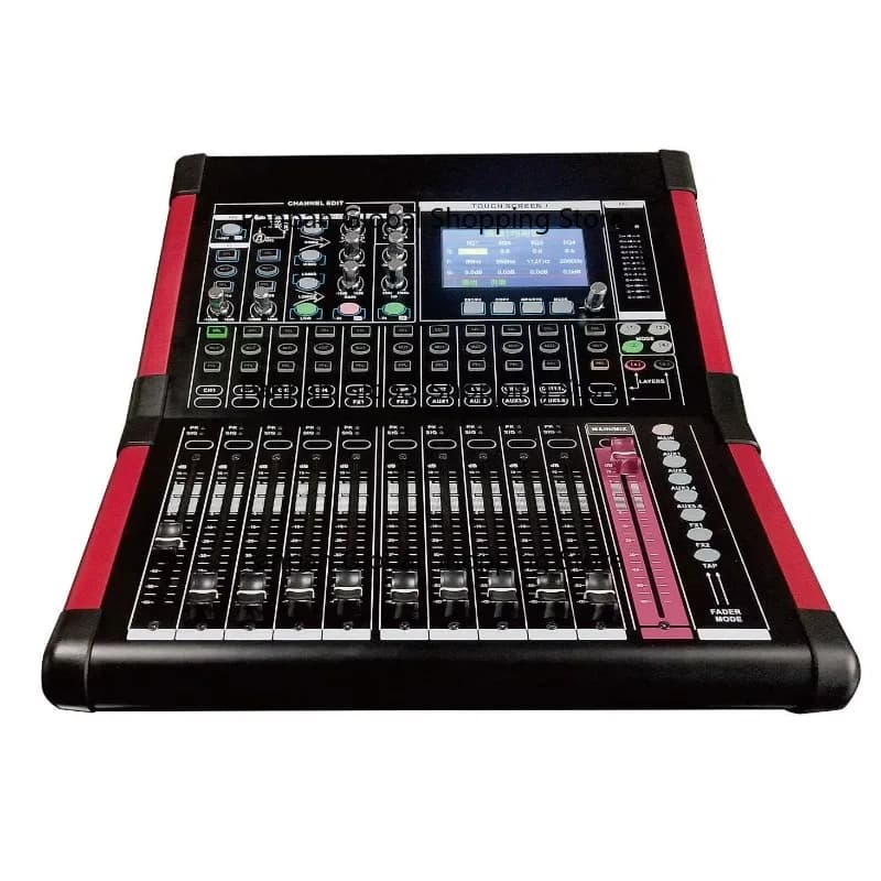Rayco Professional DJ Pro Audio Console Mixer D16 16-Channel 48V Phantom Power Bluetooth Designed for Professional Use