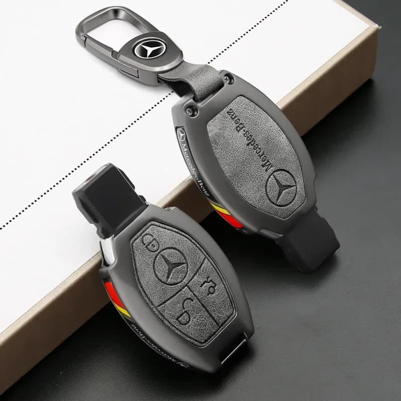 Leather Car Remote Key Case Cover Shell For Mercedes Benz A B C S Class AMG GLA CLA GLC W176 W221 W204 W205 Auto Accessories