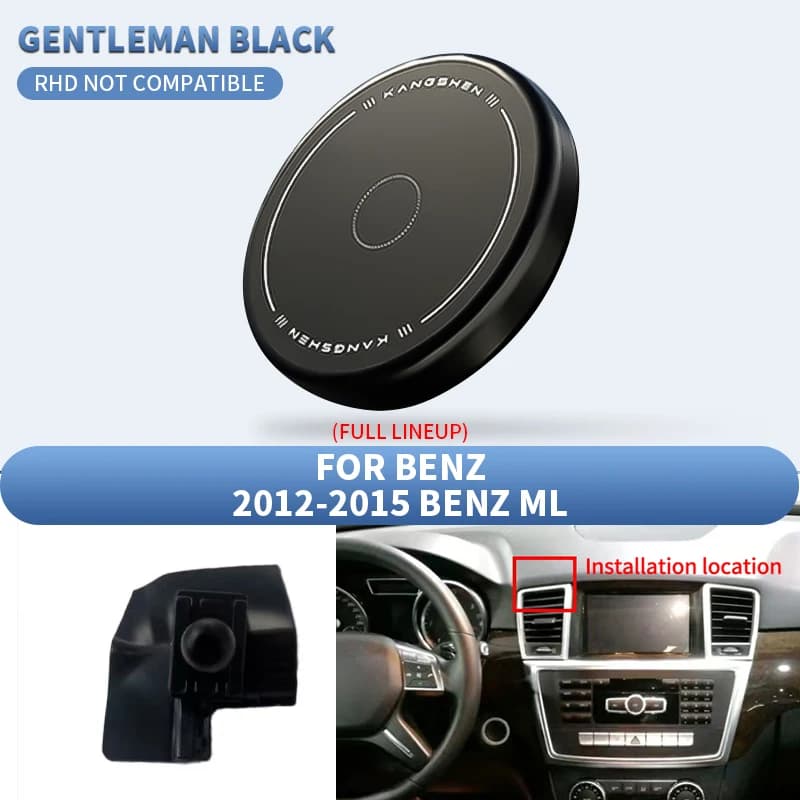 Car phone holder, magnetic phone mount, air vent phone holder, suitable for Mercedes‑Benz ML‑Class W166 2012‑2015, fits all smartphones