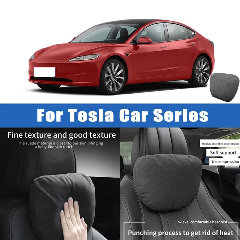 Top Quality Car Headrest Neck Support Seat Soft Neck Pillow Breathable For Tesla Model 2 3 Y S X Cybertruck
