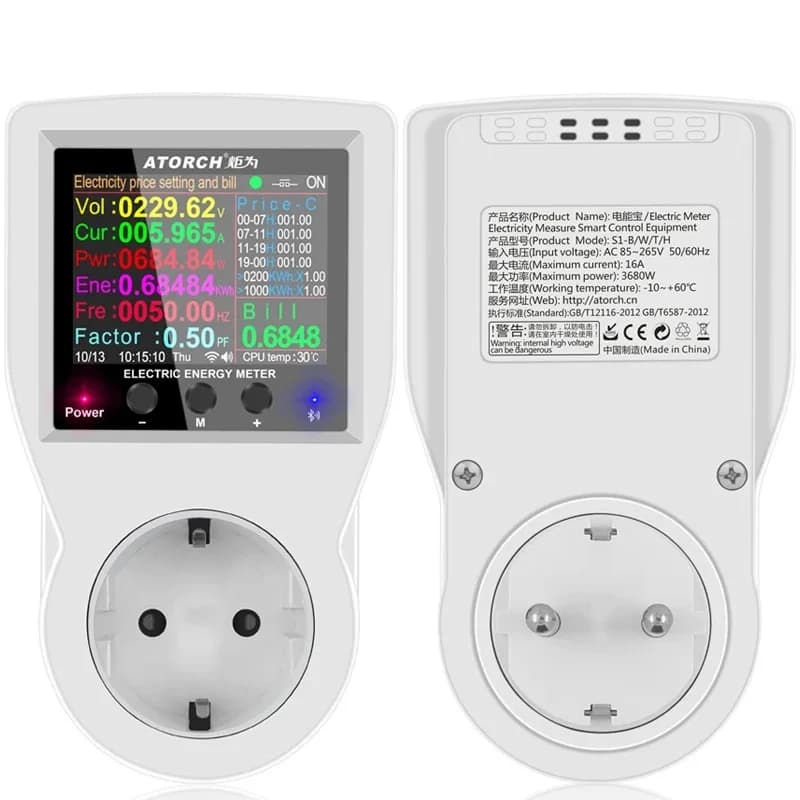 ‌Tuya WiFi Smart Socket 16A Power Energy Meter 110V/220V Dual Voltage APP Control Real-Time kWh Tracking for Home/Industrial