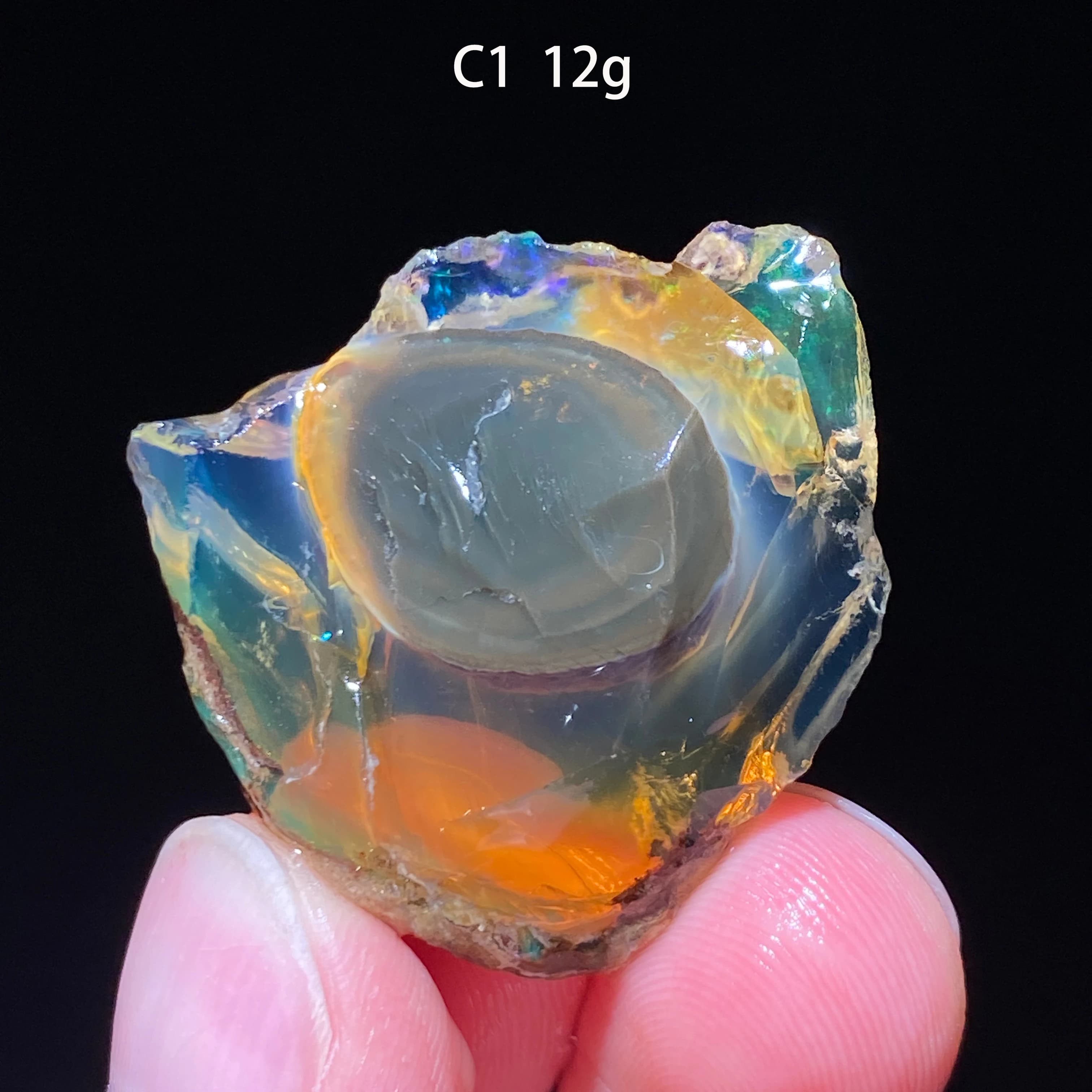 Natural Rare Colorful Ethiopia Opal (Need In Water) Gem Mineral Healing Quartz Crystals Gemstone Shooting Under Lighting